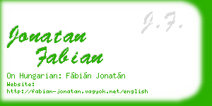 jonatan fabian business card