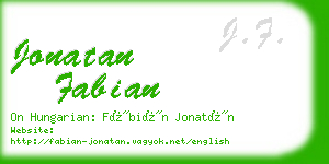 jonatan fabian business card